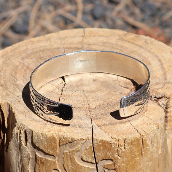 Navajo Handcrafted Bracelets: Native American Sterling Silver Jewelry size 7 *** - Picture 9 of 9